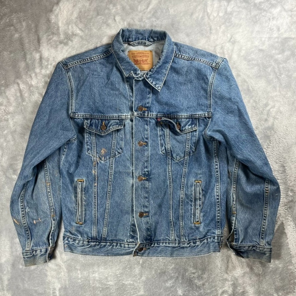 Levis Strauss 70507-7112 Denim Jacket Men Sz XL RELAXED Trucker Grunge Y2K USA